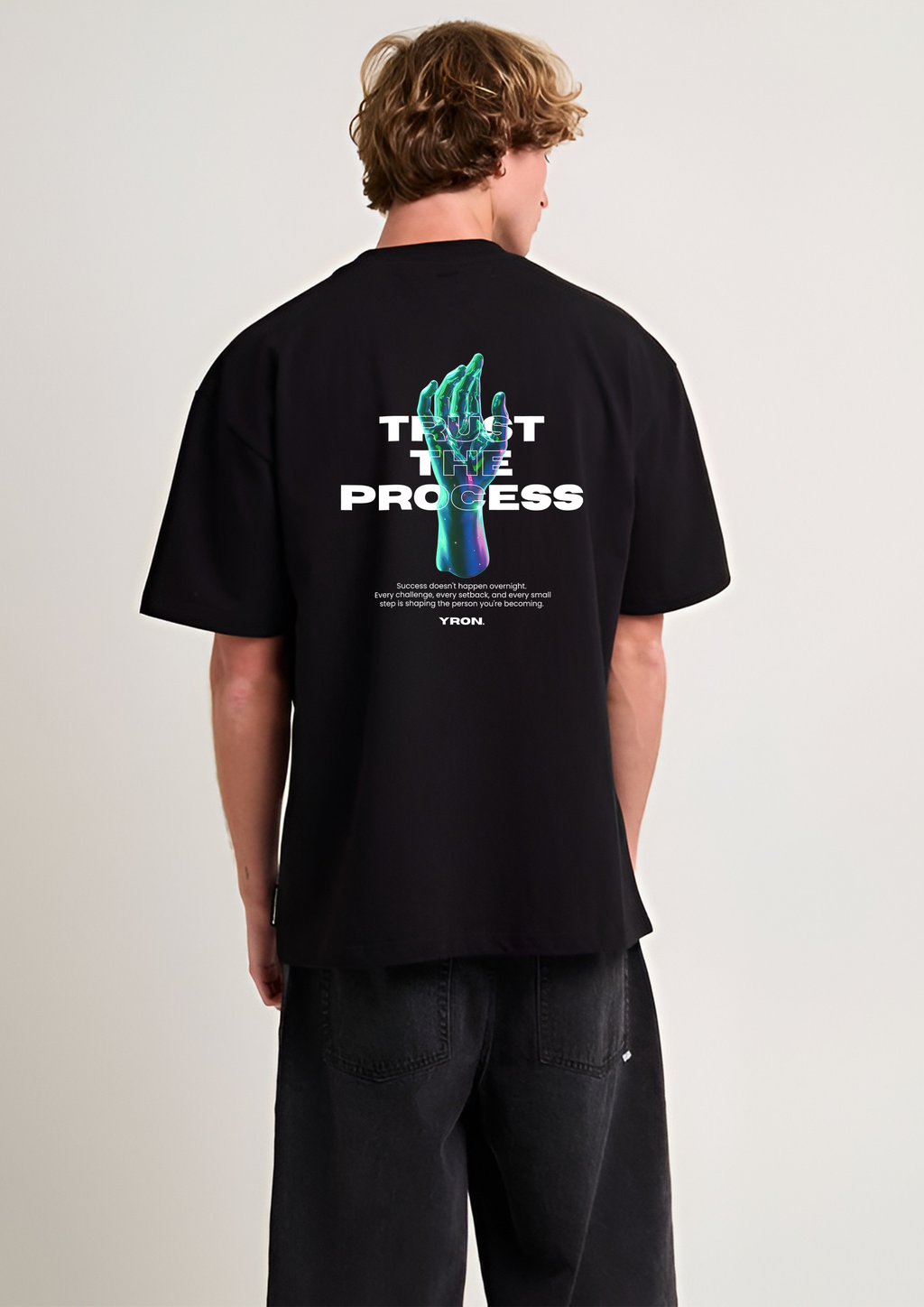 TRUST THE PROCESS — Oversized Graphic T-Shirt