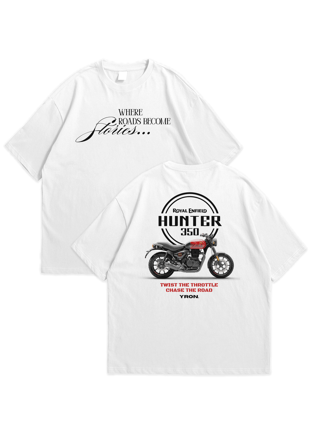 Where Roads Become Stories” Oversized T-Shirt