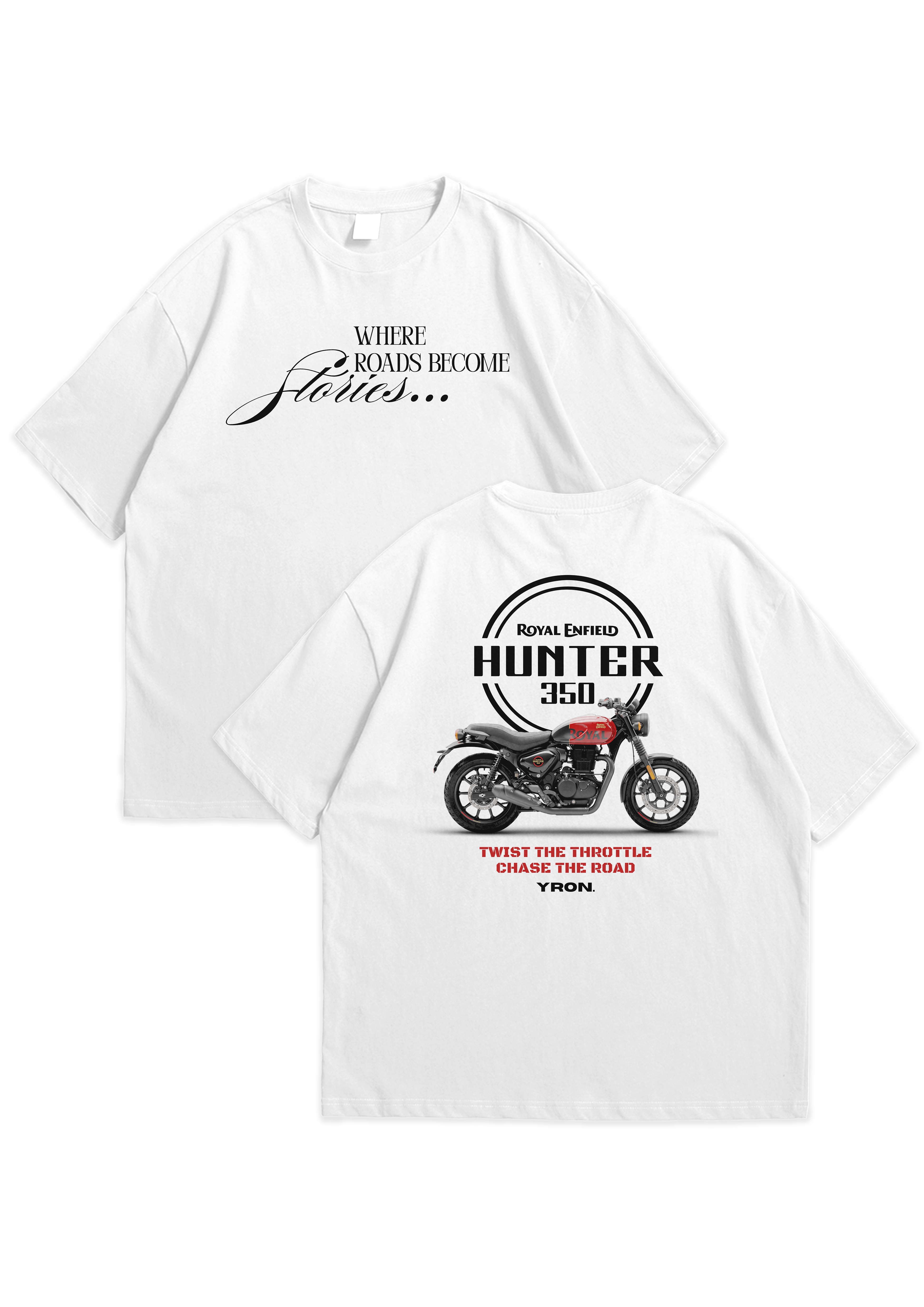 Where Roads Become Stories” Oversized T-Shirt