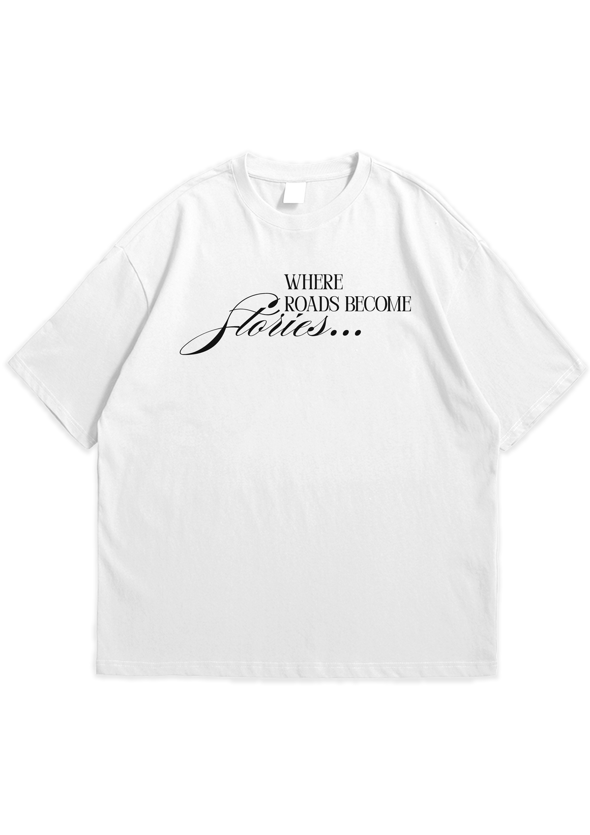 Where Roads Become Stories” Oversized T-Shirt